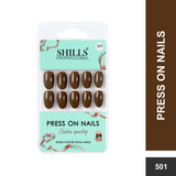 Glossy Solid Color Nails Oval(SPN501-SPN526) - Shills Professional