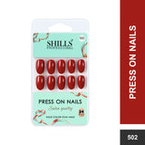 Glossy Solid Color Nails Oval(SPN501-SPN526) - Shills Professional