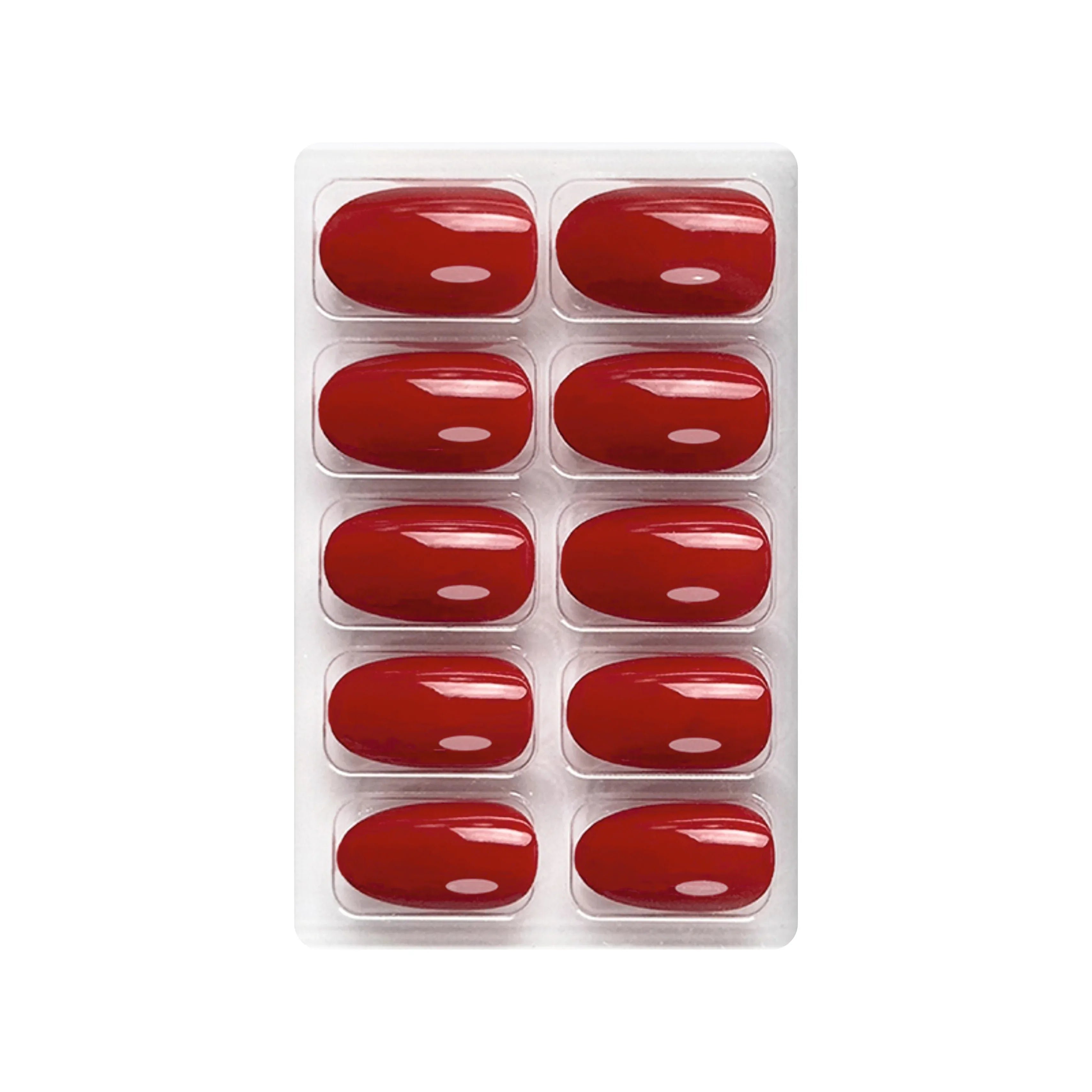 Glossy Solid Color Nails Oval(SPN501-SPN526) - Shills Professional