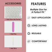 Glossy Solid Color Nails Oval(SPN501-SPN526) - Shills Professional