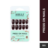 Glossy Solid Color Nails Oval(SPN501-SPN526) - Shills Professional