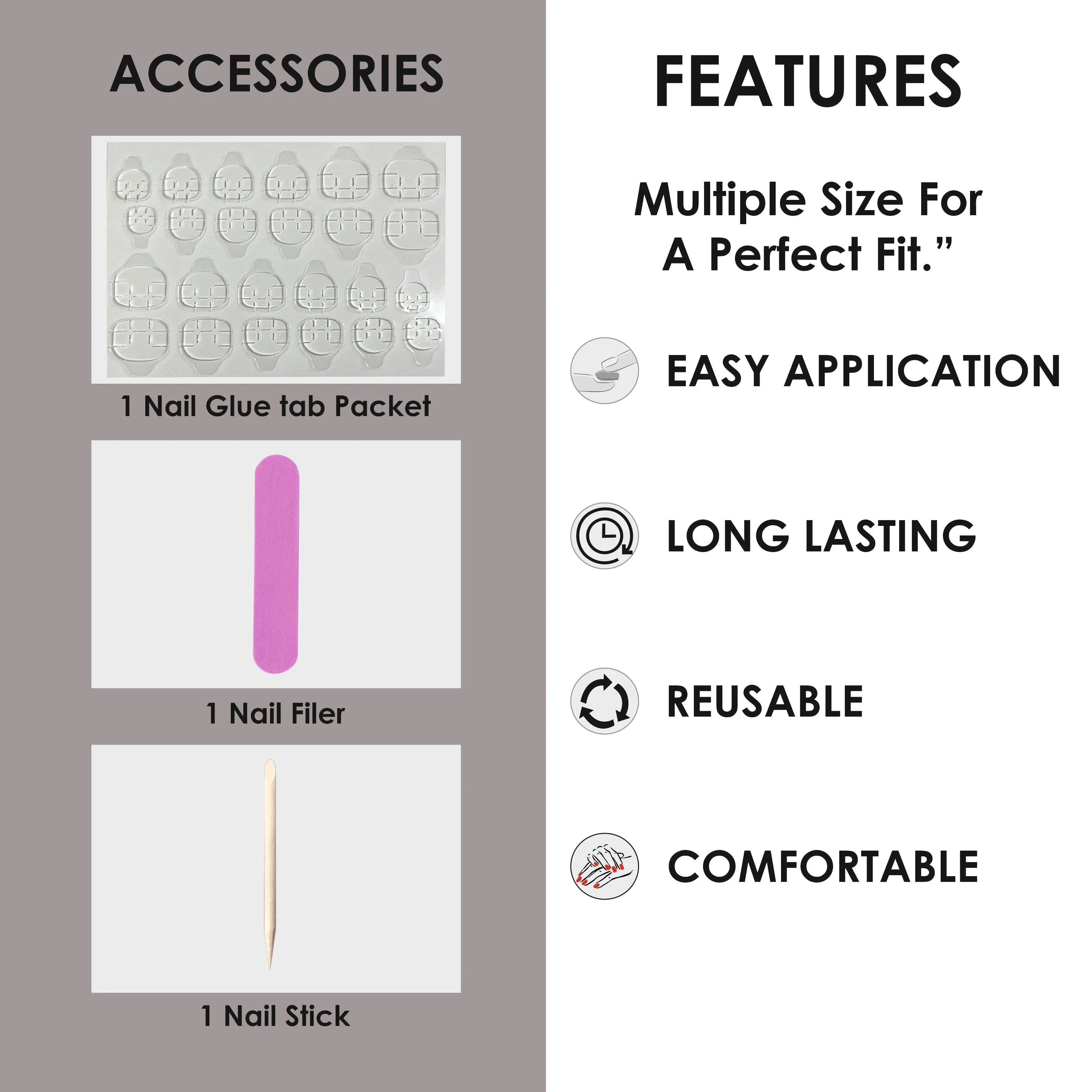 Glossy Solid Color Nails Oval(SPN501-SPN526) - Shills Professional