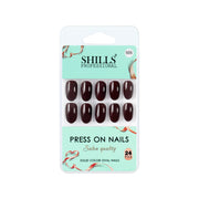 Glossy Solid Color Nails Oval(SPN501-SPN526) - Shills Professional