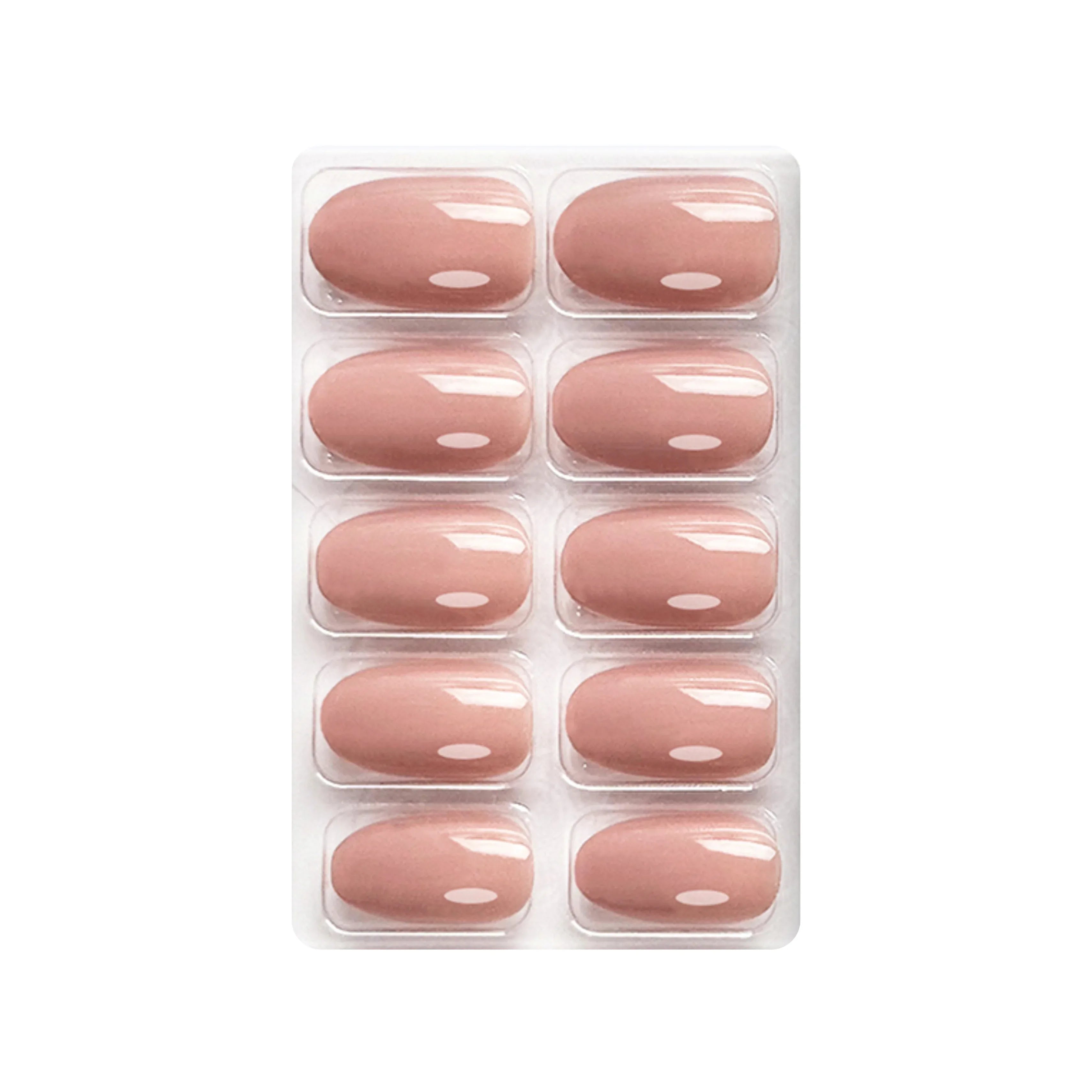 Glossy Solid Color Nails Oval(SPN501-SPN526) - Shills Professional