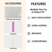 Glossy Solid Color Nails Oval(SPN501-SPN526) - Shills Professional