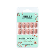 Glossy Solid Color Nails Oval(SPN501-SPN526) - Shills Professional