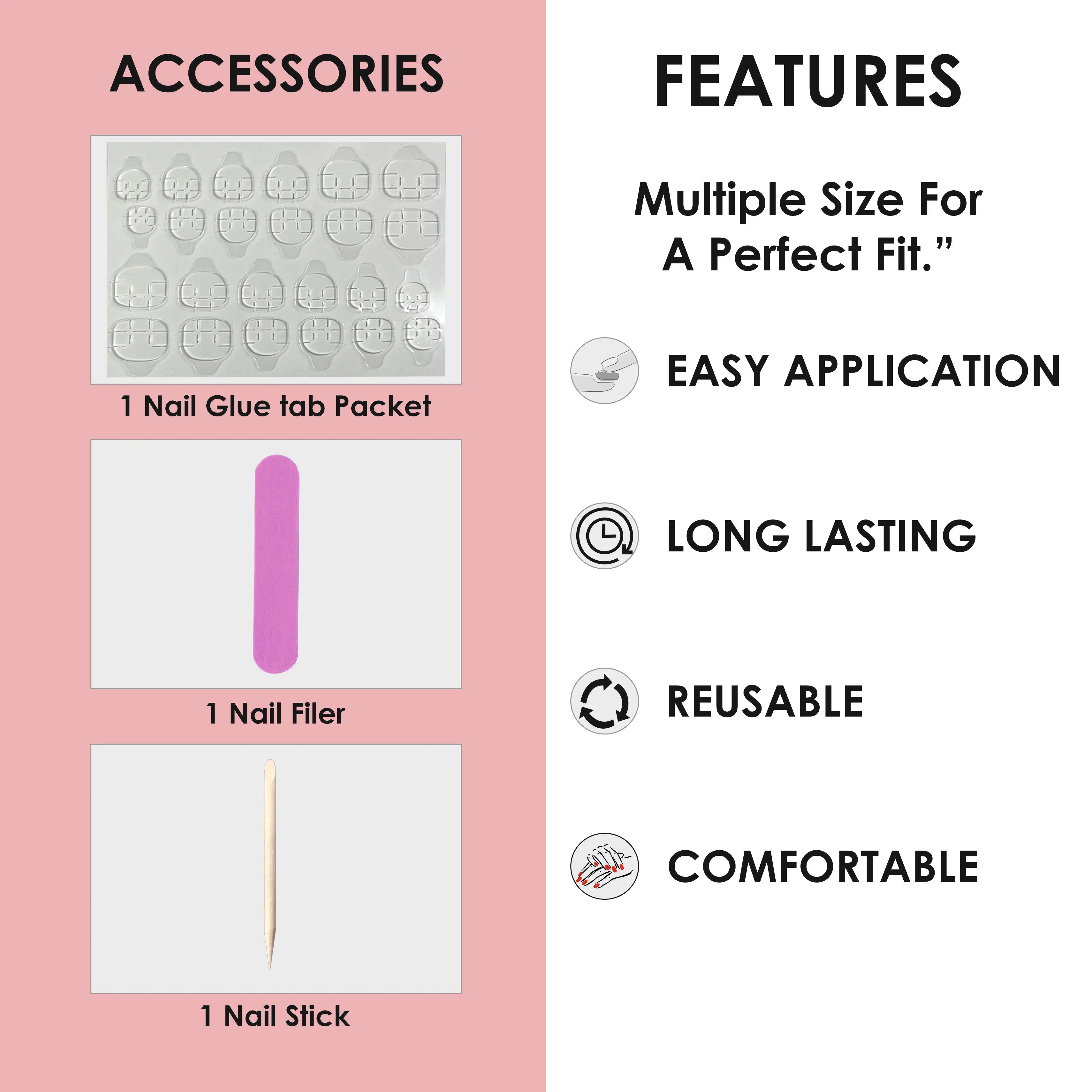 Glossy Solid Color Nails Oval(SPN501-SPN526) - Shills Professional