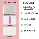 Glossy Solid Color Nails Oval(SPN501-SPN526) - Shills Professional