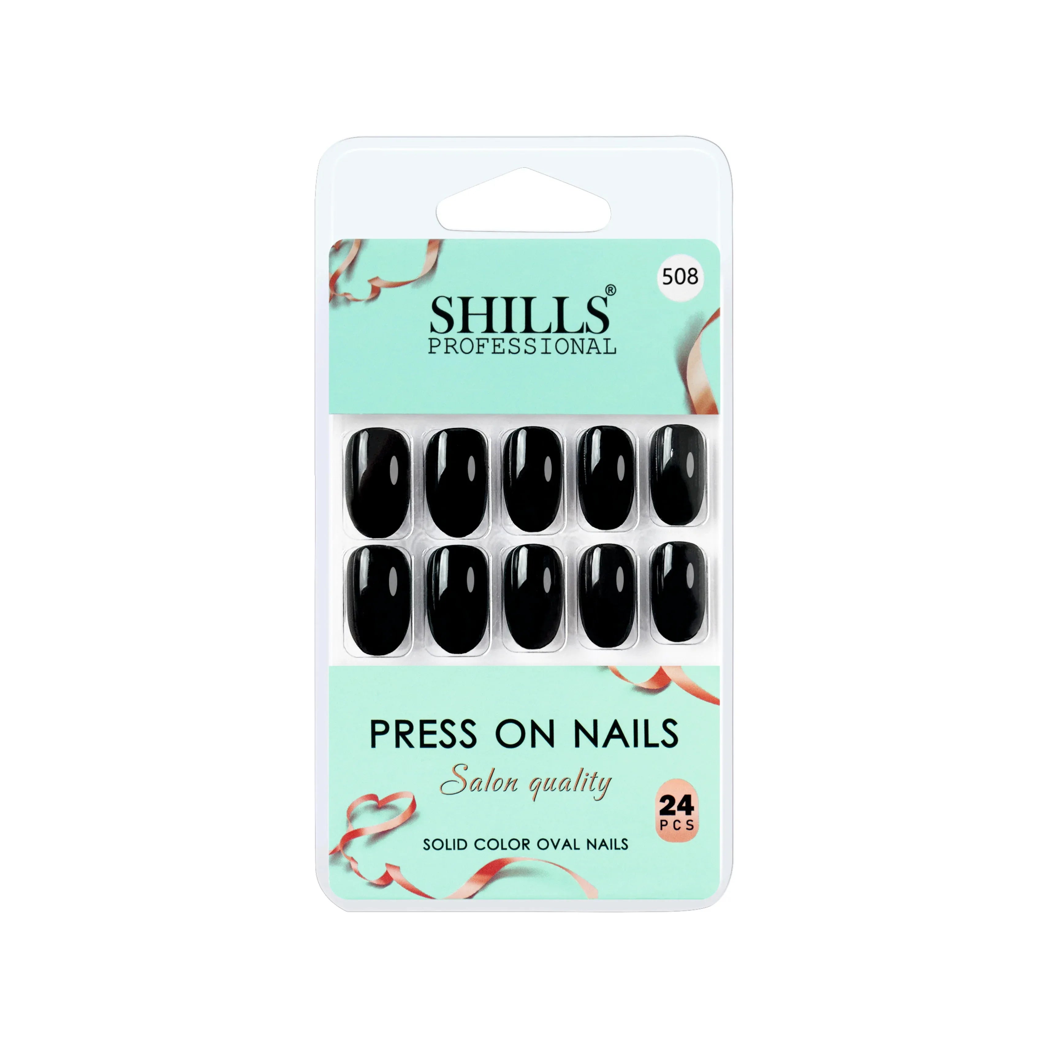Glossy Solid Color Nails Oval(SPN501-SPN526) - Shills Professional