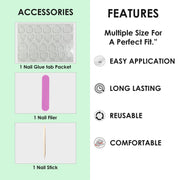 Glossy Solid Color Nails Oval(SPN501-SPN526) - Shills Professional