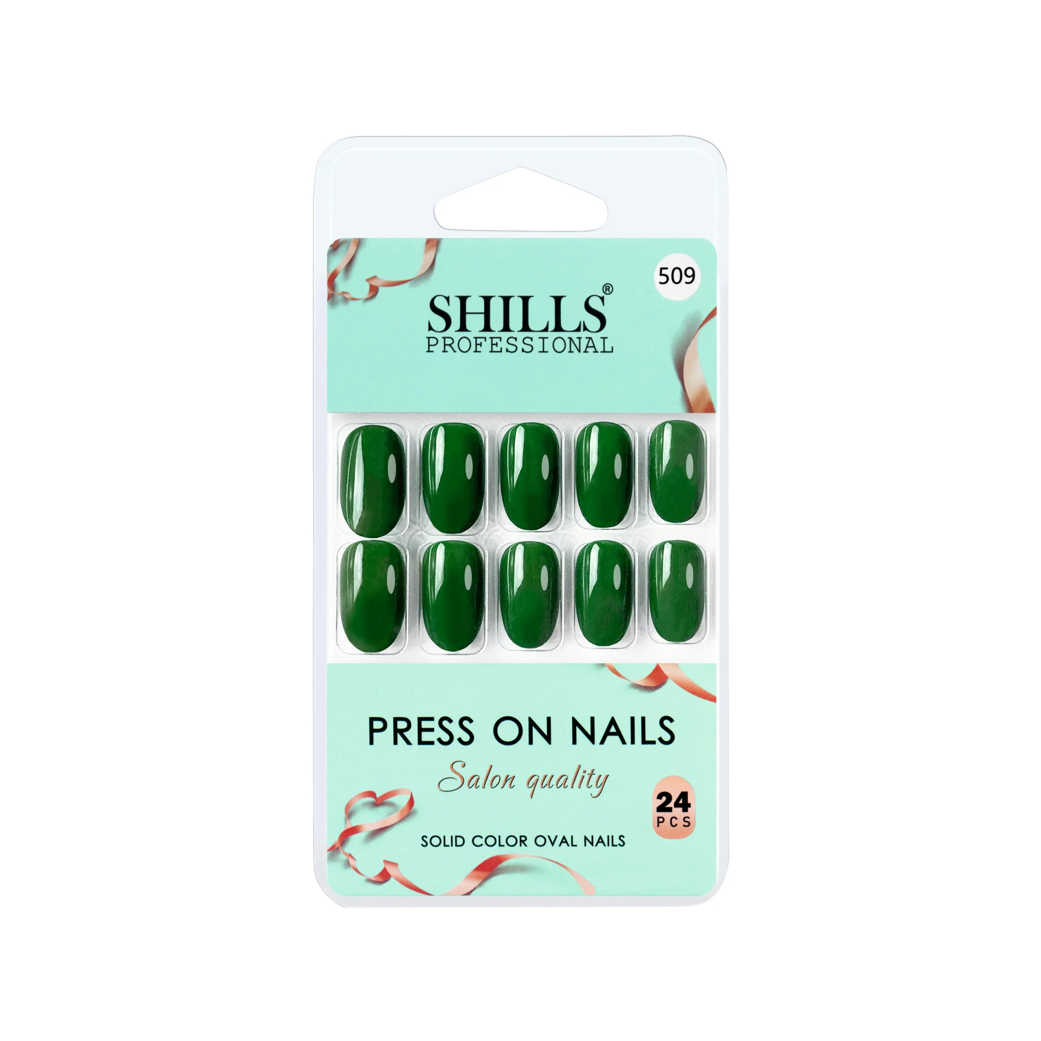 Glossy Solid Color Nails Oval(SPN501-SPN526) - Shills Professional