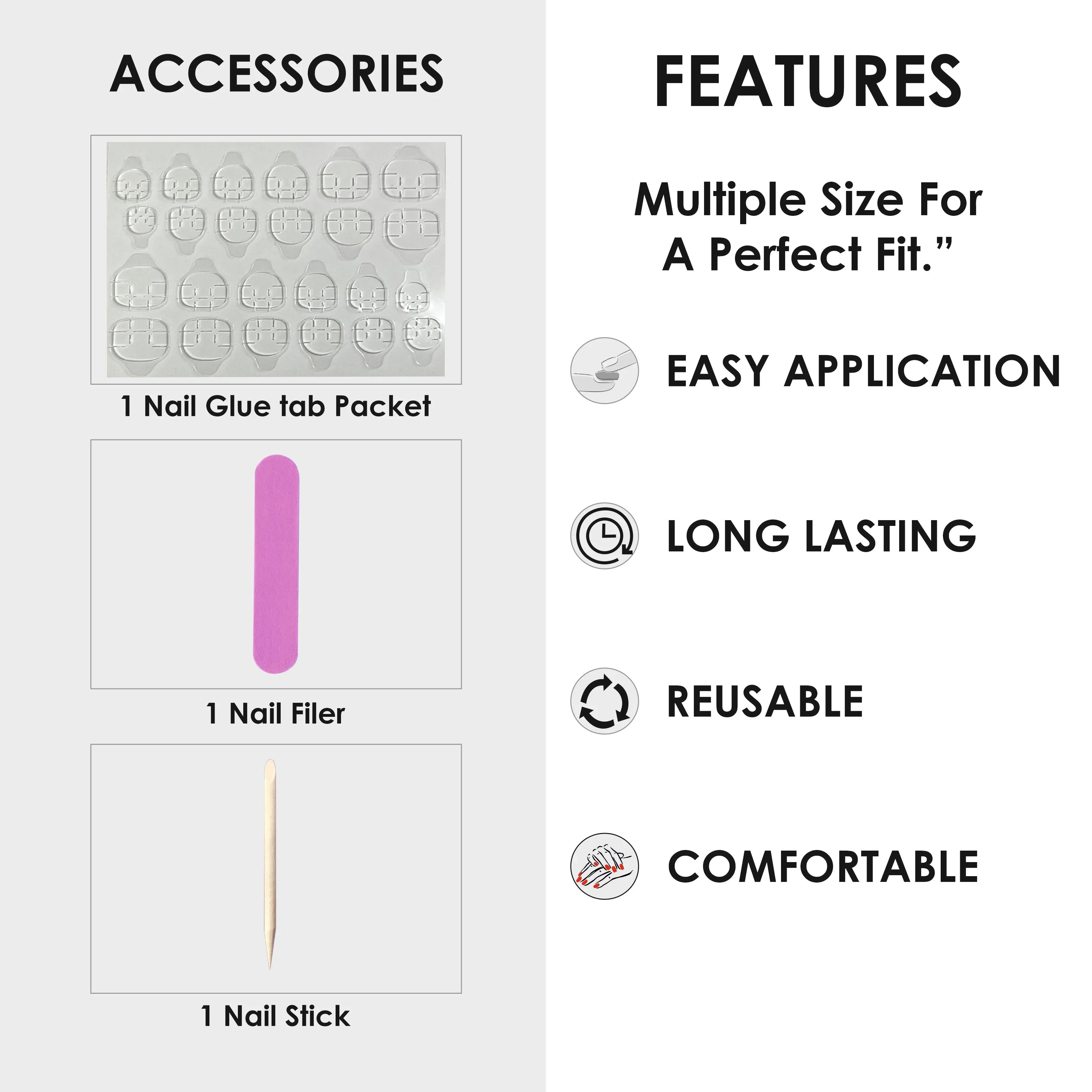 Glossy Solid Color Nails Oval(SPN501-SPN526) - Shills Professional