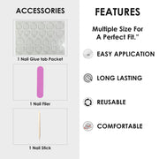 Glossy Solid Color Nails Oval(SPN501-SPN526) - Shills Professional