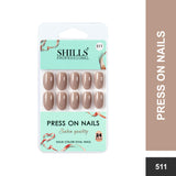 Glossy Solid Color Nails Oval(SPN501-SPN526) - Shills Professional