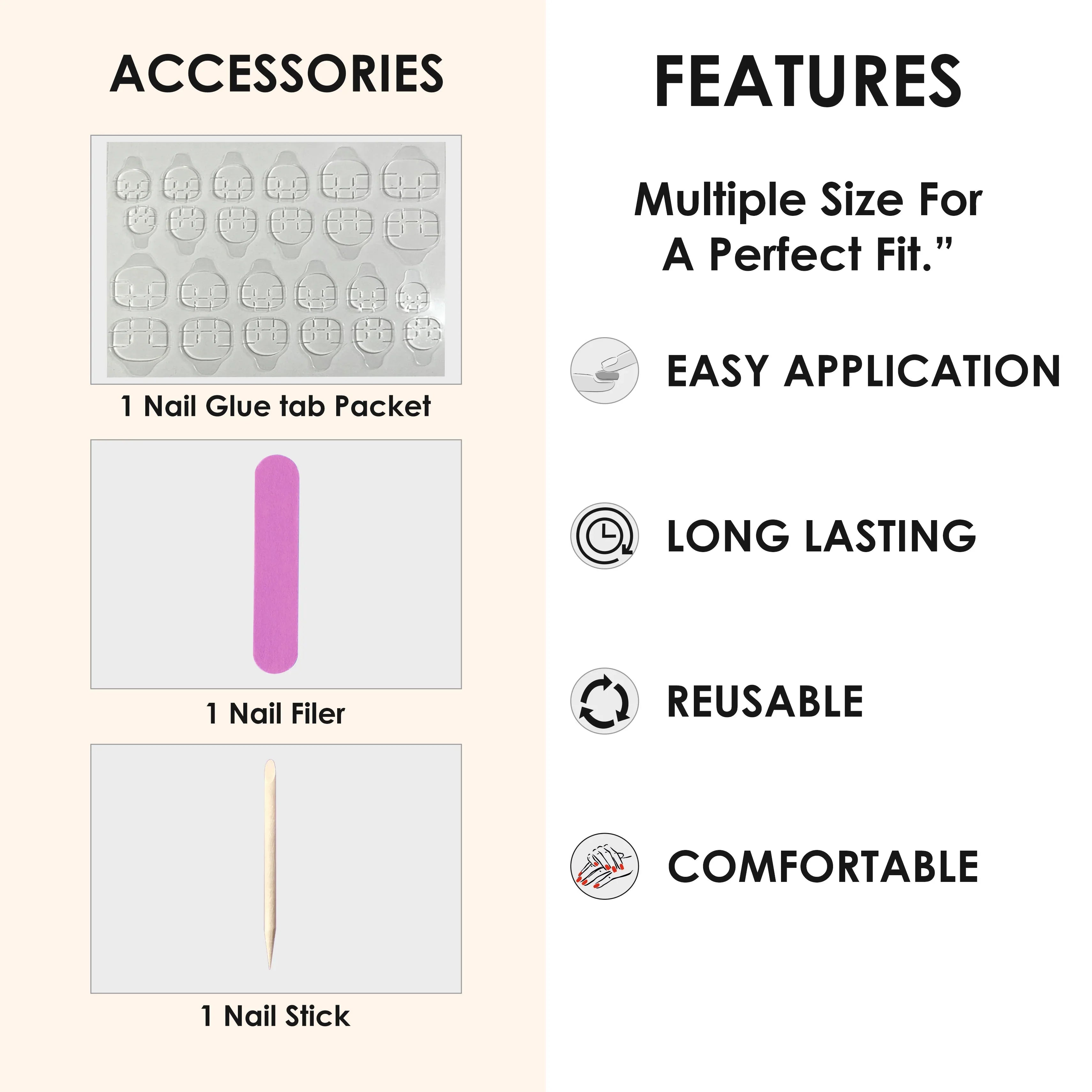 Glossy Solid Color Nails Oval(SPN501-SPN526) - Shills Professional