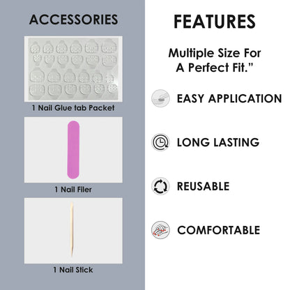 Glossy Solid Color Nails Oval(SPN501-SPN526) - Shills Professional