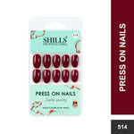 Glossy Solid Color Nails Oval(SPN501-SPN526) - Shills Professional