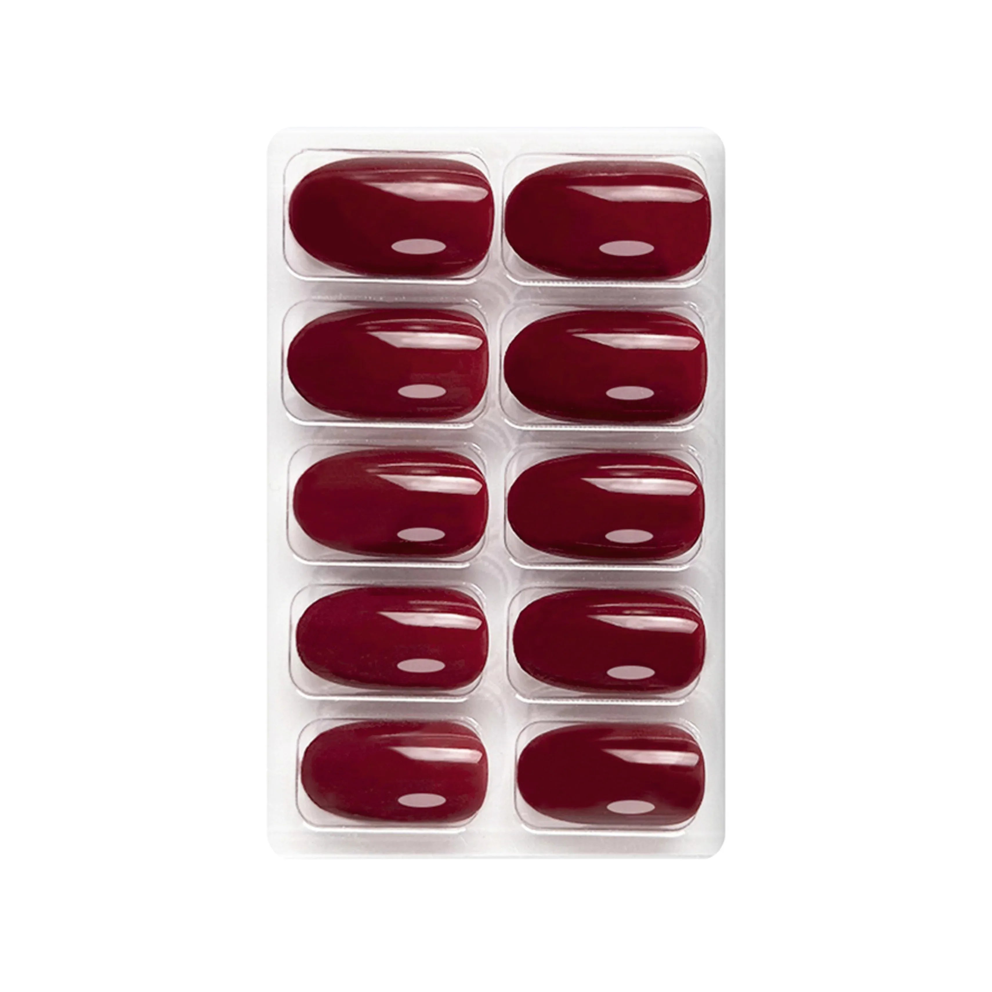 Glossy Solid Color Nails Oval(SPN501-SPN526) - Shills Professional