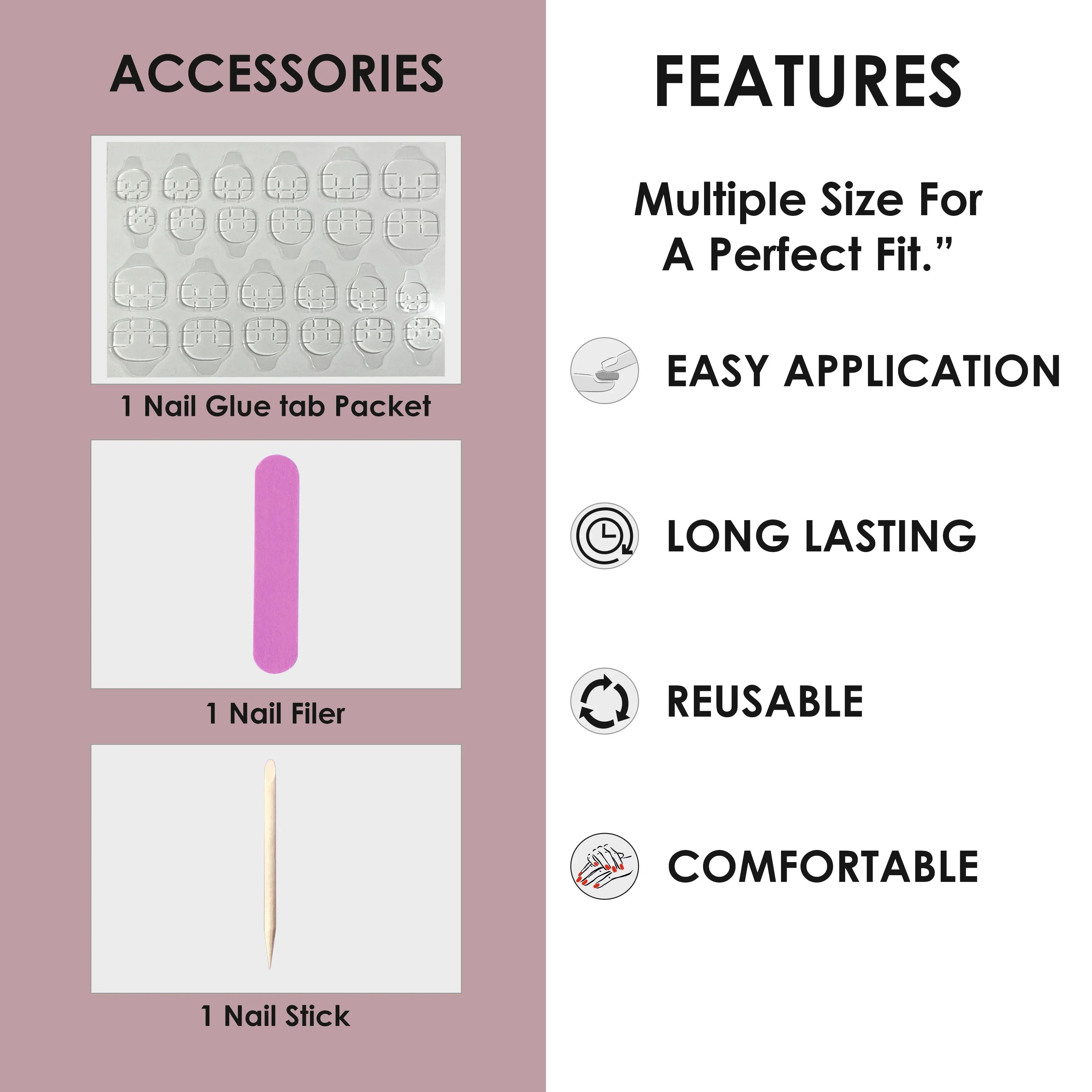 Glossy Solid Color Nails Oval(SPN501-SPN526) - Shills Professional