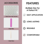 Glossy Solid Color Nails Oval(SPN501-SPN526) - Shills Professional