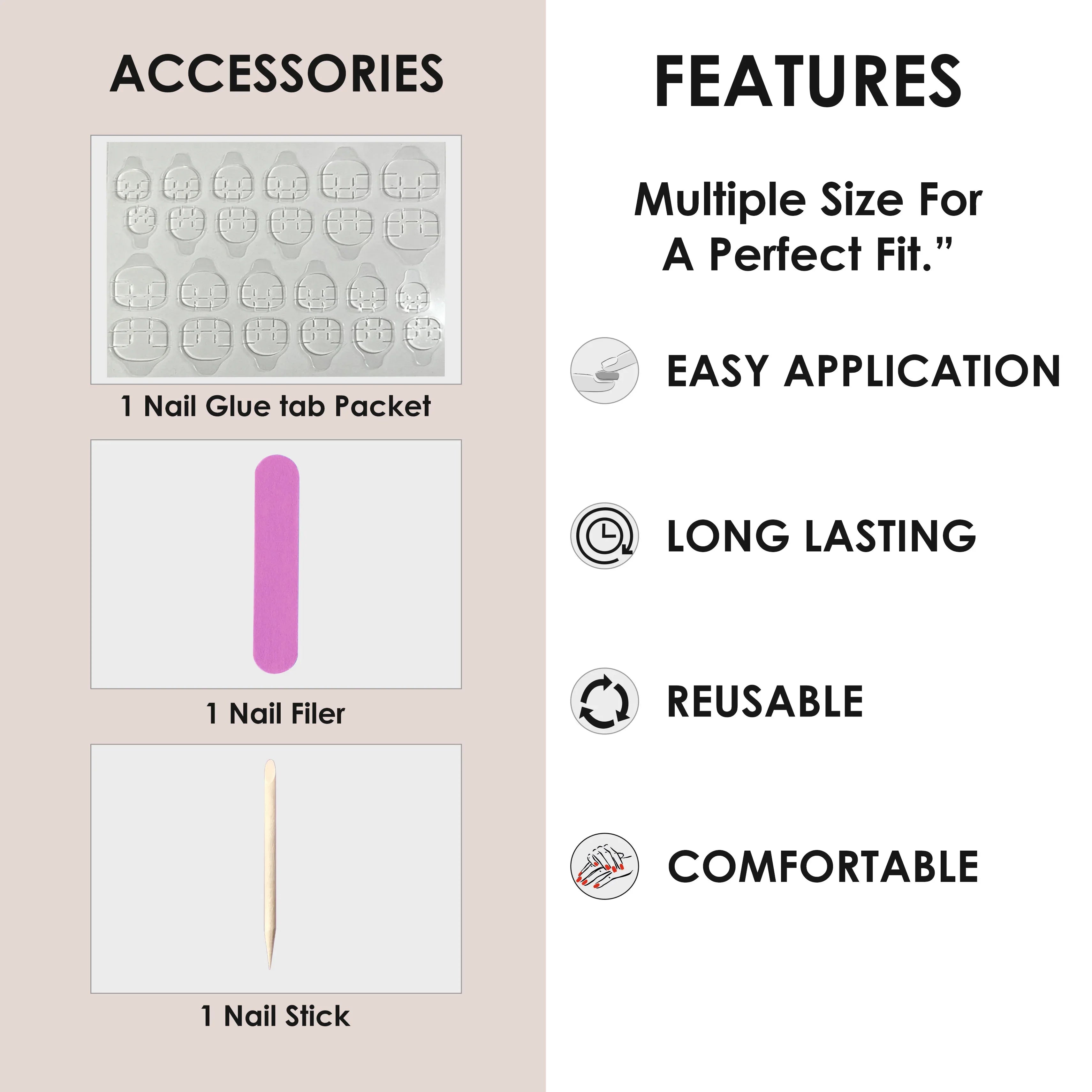 Glossy Solid Color Nails Oval(SPN501-SPN526) - Shills Professional