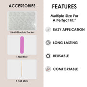 Glossy Solid Color Nails Oval(SPN501-SPN526) - Shills Professional