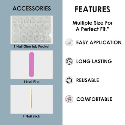 Glossy Solid Color Nails Oval(SPN501-SPN526) - Shills Professional