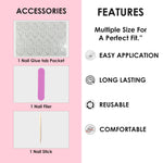 Glossy Solid Color Nails Oval(SPN501-SPN526) - Shills Professional