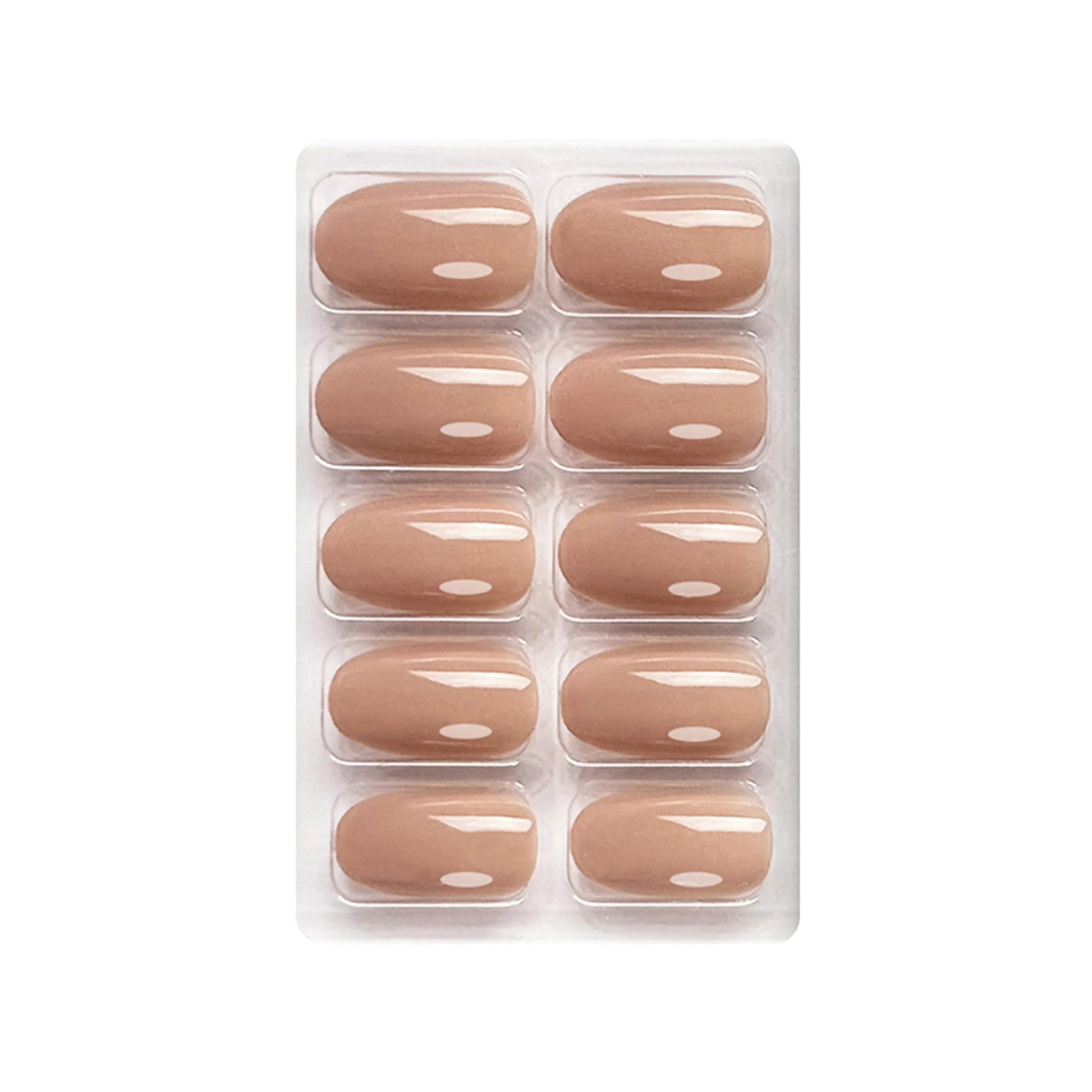 Glossy Solid Color Nails Oval(SPN501-SPN526) - Shills Professional