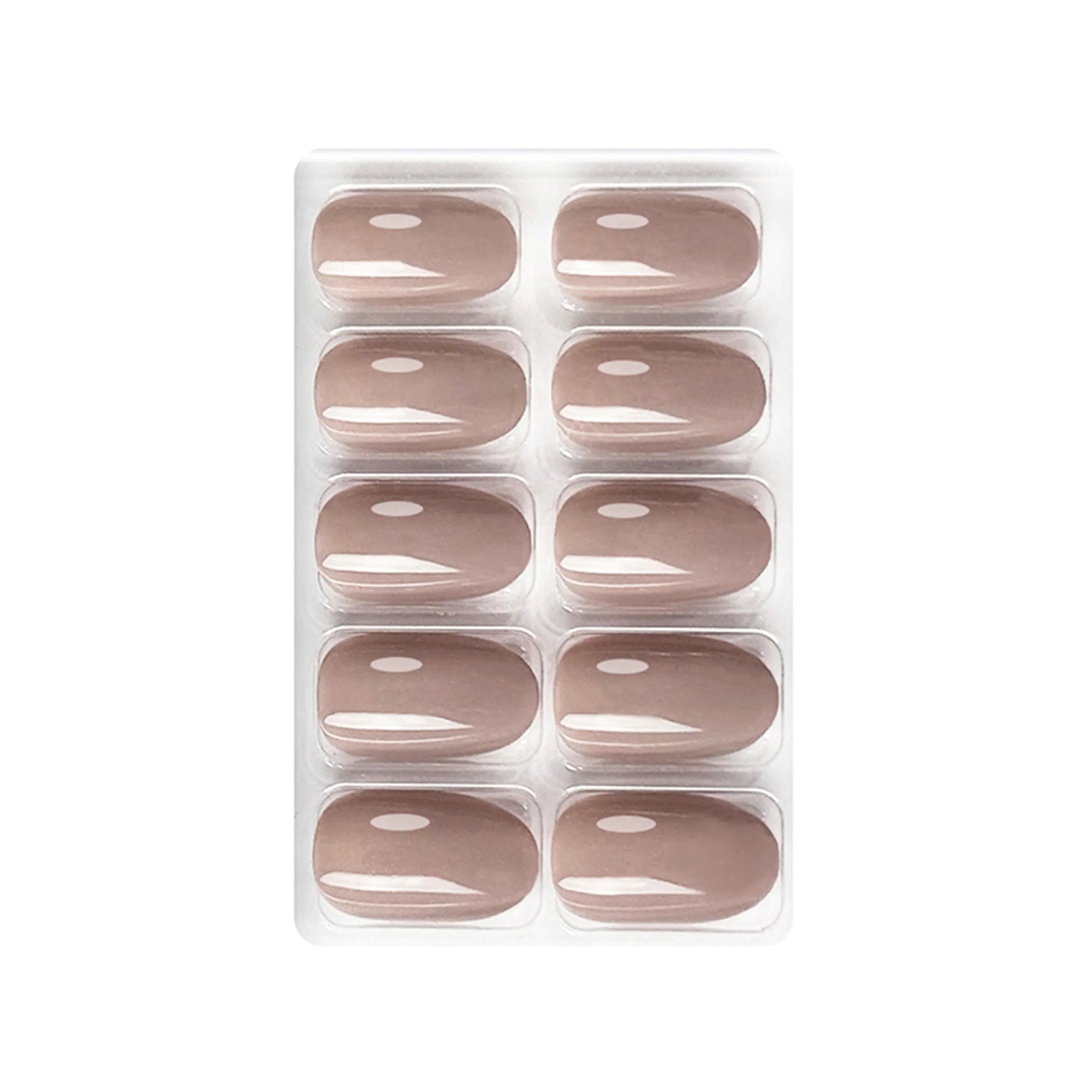 Glossy Solid Color Nails Oval(SPN501-SPN526) - Shills Professional