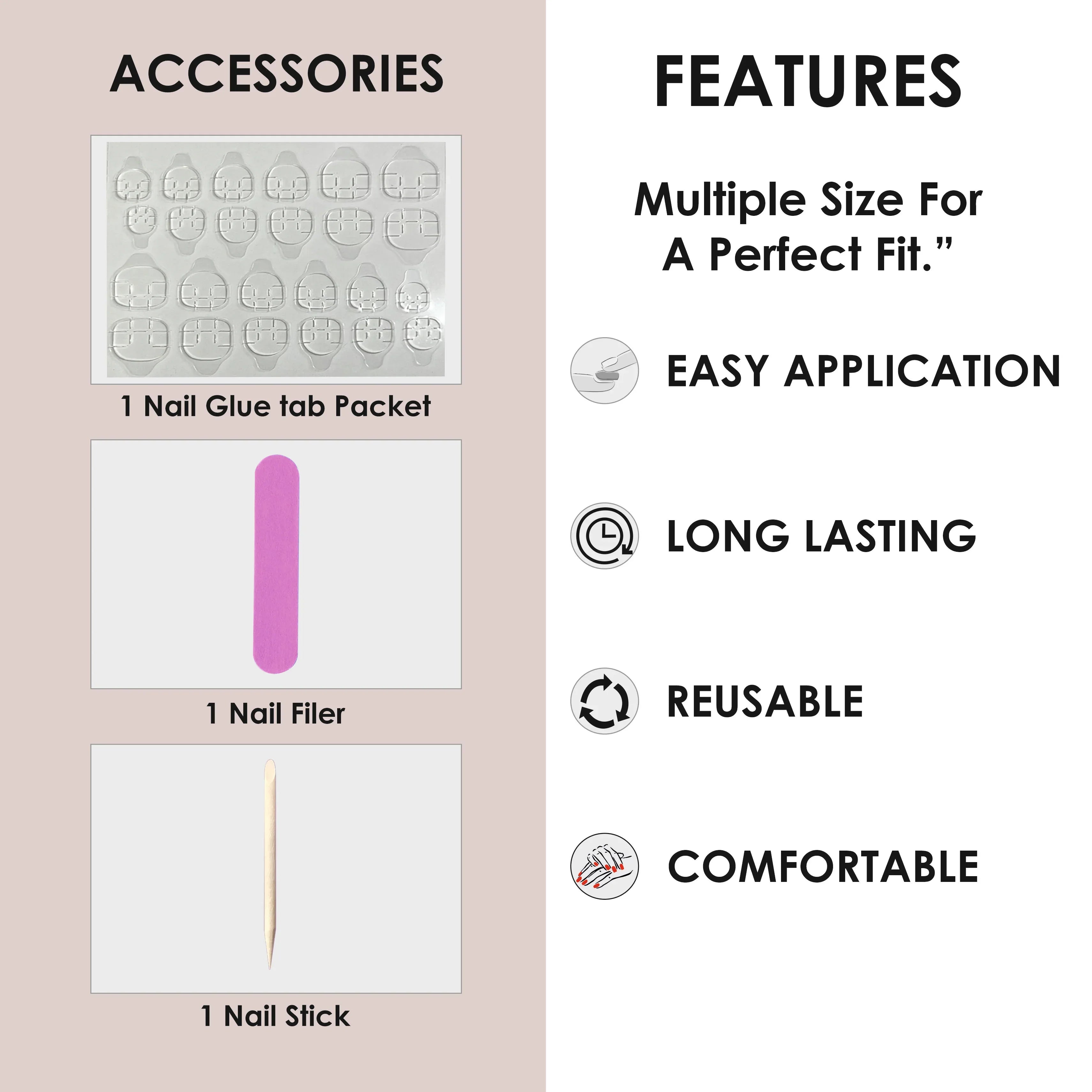 Glossy Solid Color Nails Oval(SPN501-SPN526) - Shills Professional