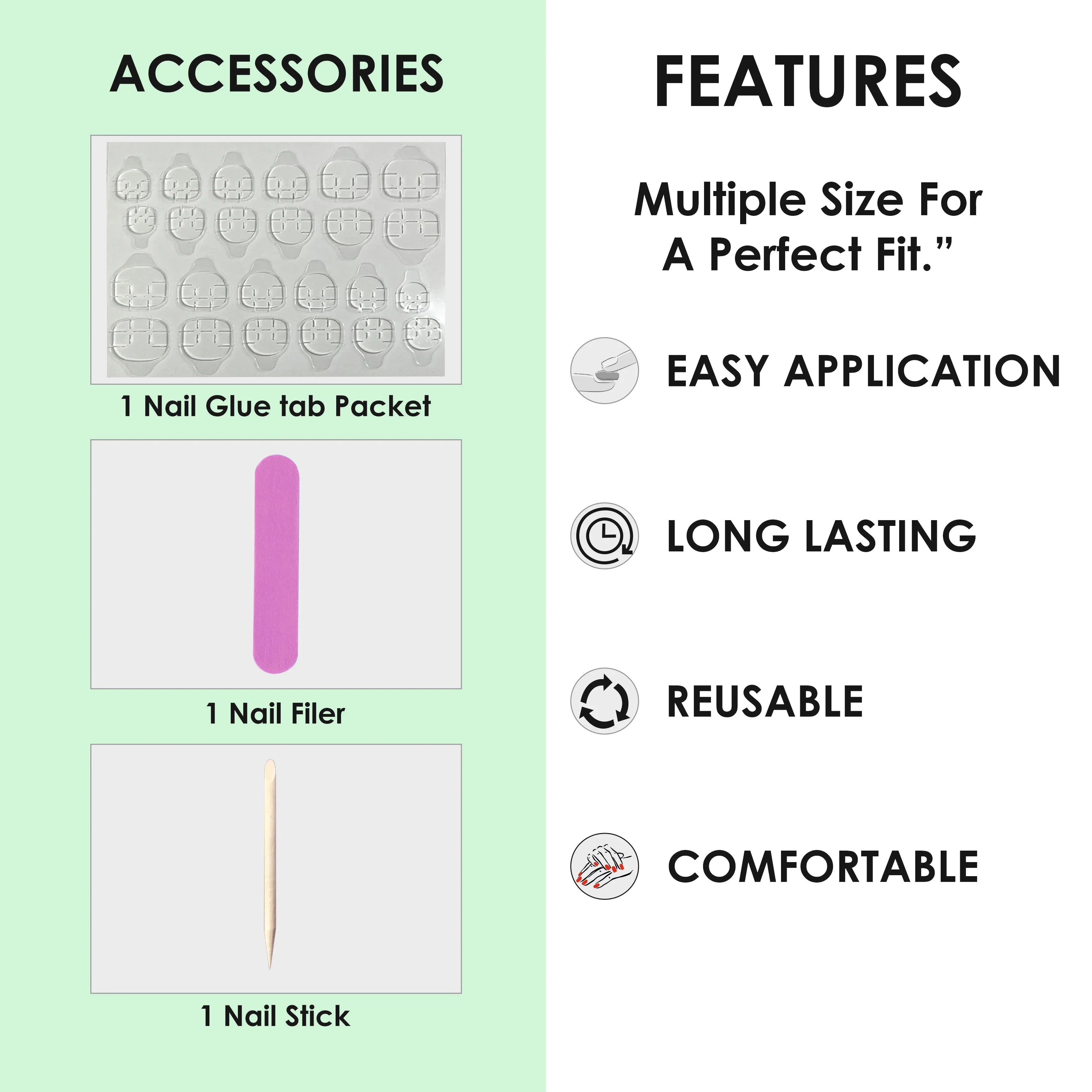 Glossy Solid Color Nails Oval(SPN501-SPN526) - Shills Professional