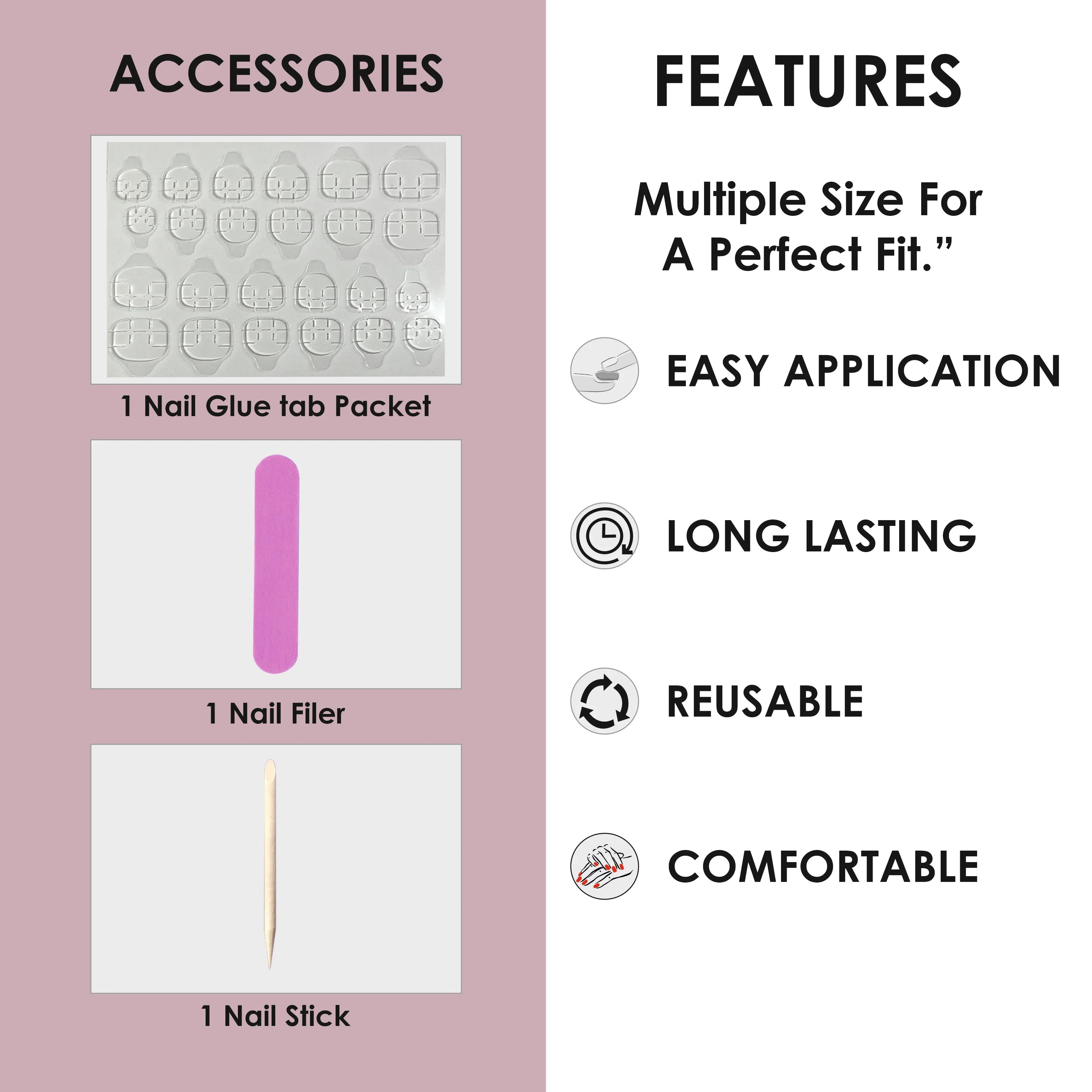 Glossy Solid Color Nails Oval(SPN501-SPN526) - Shills Professional