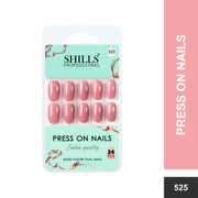 Glossy Solid Color Nails Oval(SPN501-SPN526) - Shills Professional
