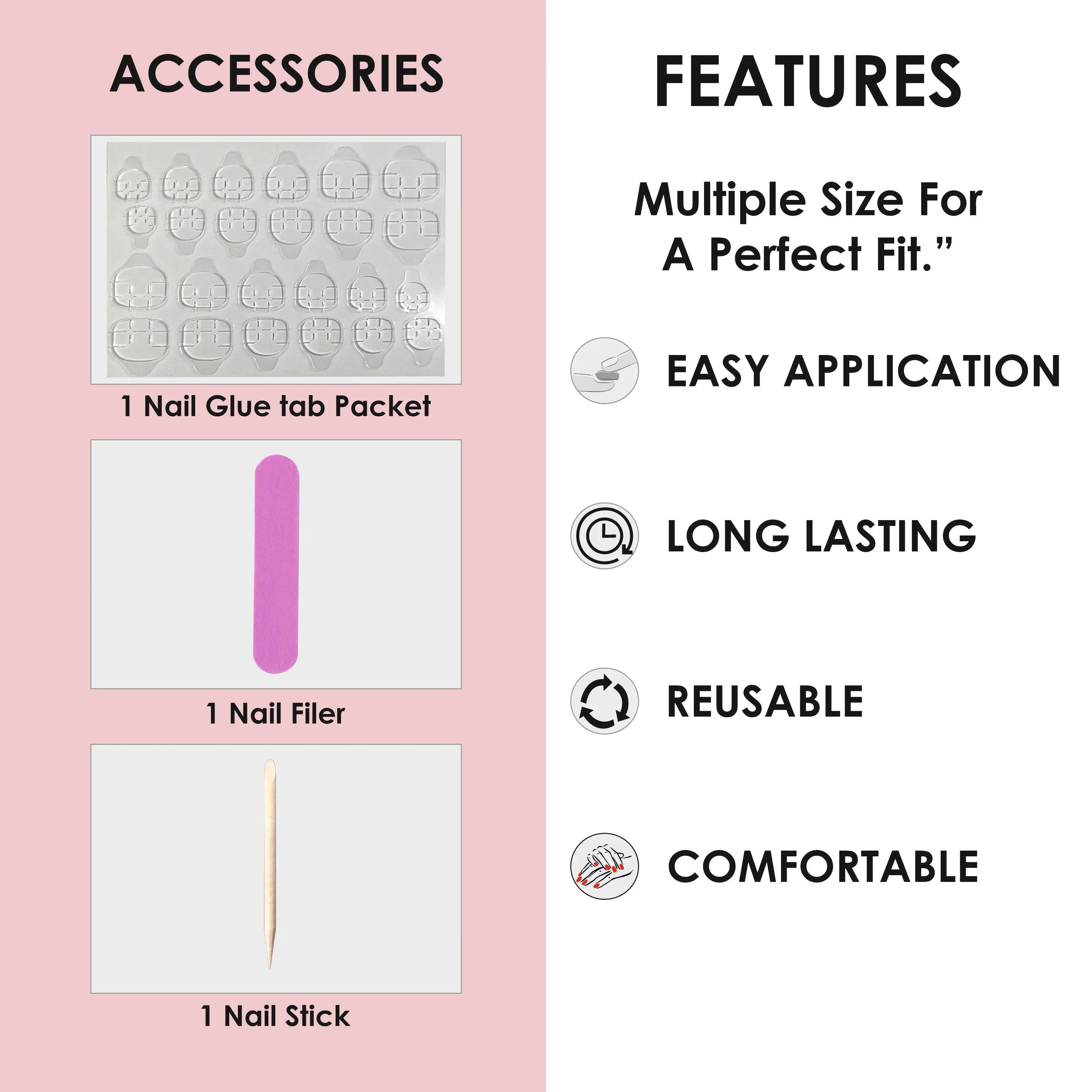 Glossy Solid Color Nails Oval(SPN501-SPN526) - Shills Professional