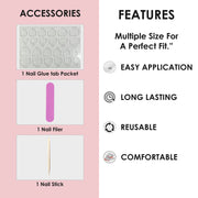 Glossy Solid Color Nails Oval(SPN501-SPN526) - Shills Professional