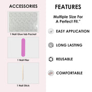 Glossy Solid Color Nails Oval(SPN527-SPN552) - Shills Professional