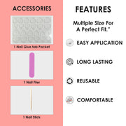 Glossy Solid Color Nails Oval(SPN527-SPN552) - Shills Professional