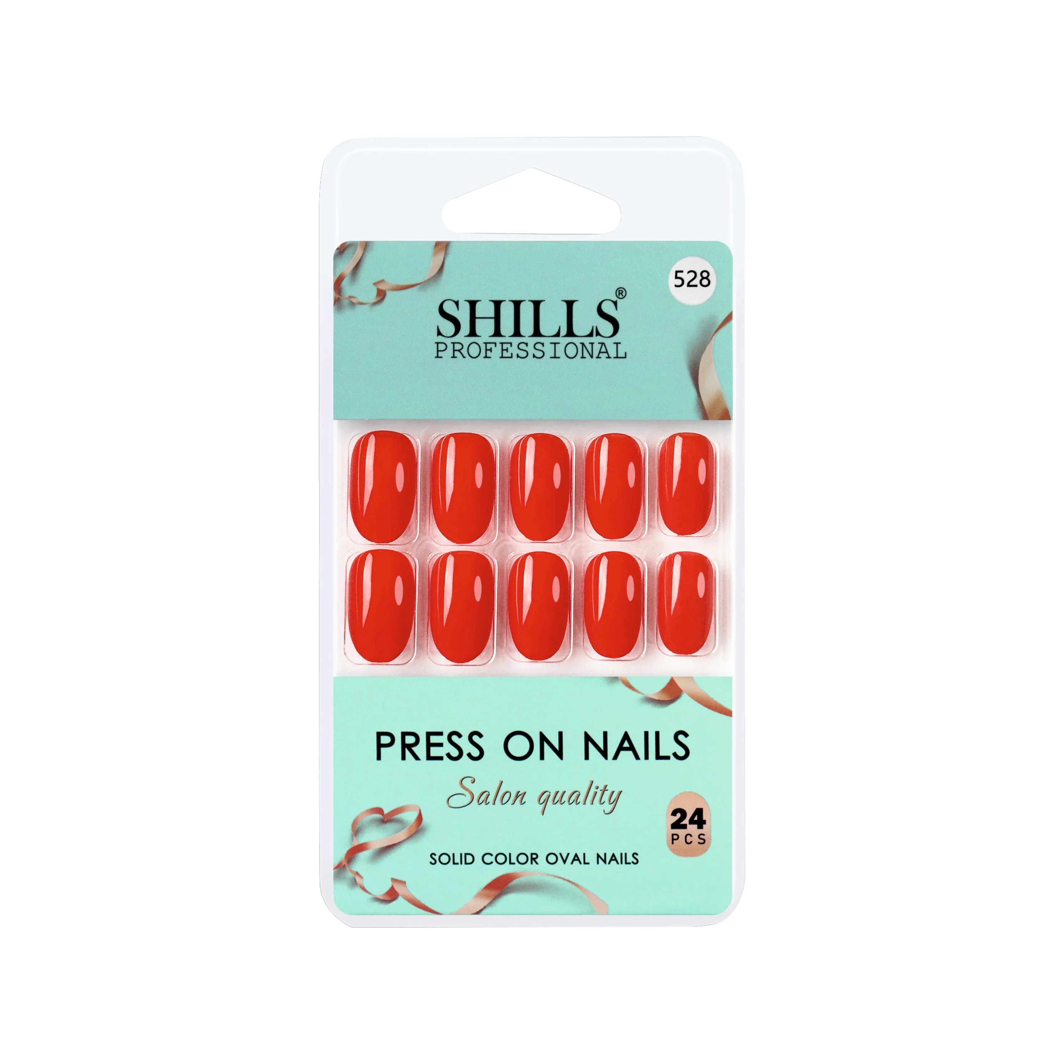 Glossy Solid Color Nails Oval(SPN527-SPN552) - Shills Professional