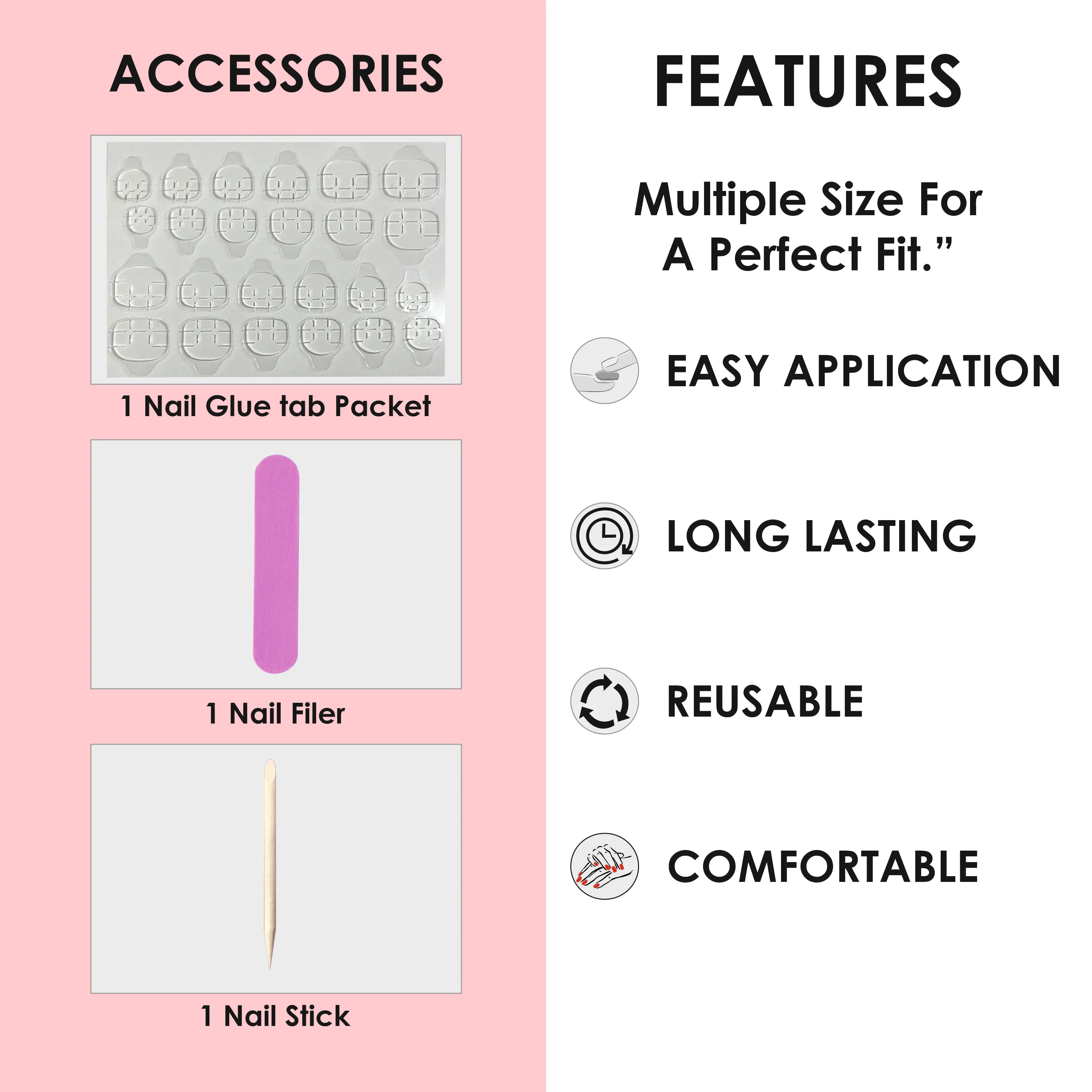 Glossy Solid Color Nails Oval(SPN527-SPN552) - Shills Professional