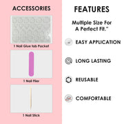 Glossy Solid Color Nails Oval(SPN527-SPN552) - Shills Professional