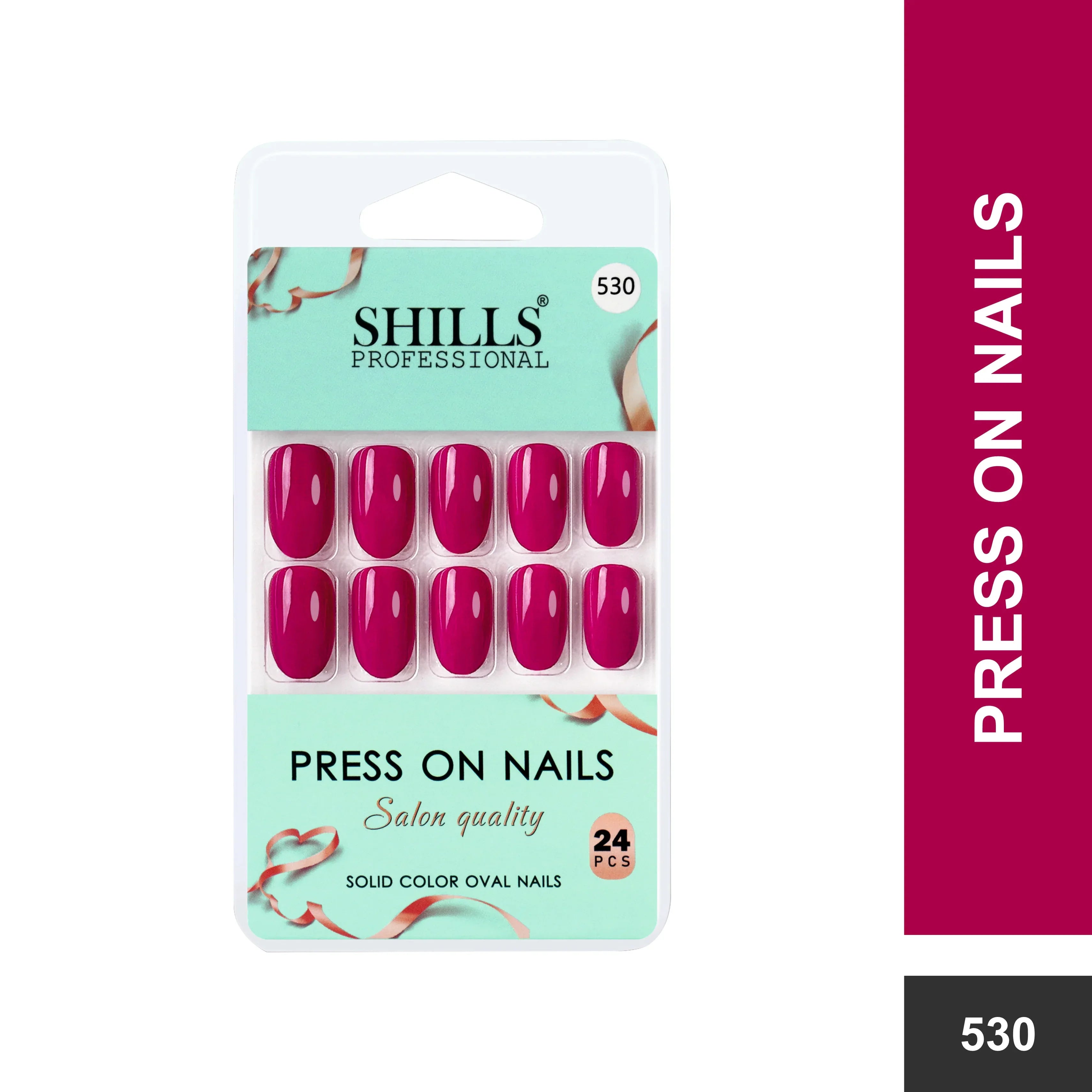 Glossy Solid Color Nails Oval(SPN527-SPN552) - Shills Professional