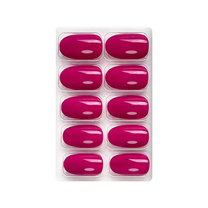 Glossy Solid Color Nails Oval(SPN527-SPN552) - Shills Professional