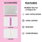 Glossy Solid Color Nails Oval(SPN527-SPN552) - Shills Professional