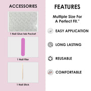 Glossy Solid Color Nails Oval(SPN527-SPN552) - Shills Professional