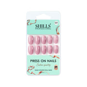 Glossy Solid Color Nails Oval(SPN527-SPN552) - Shills Professional
