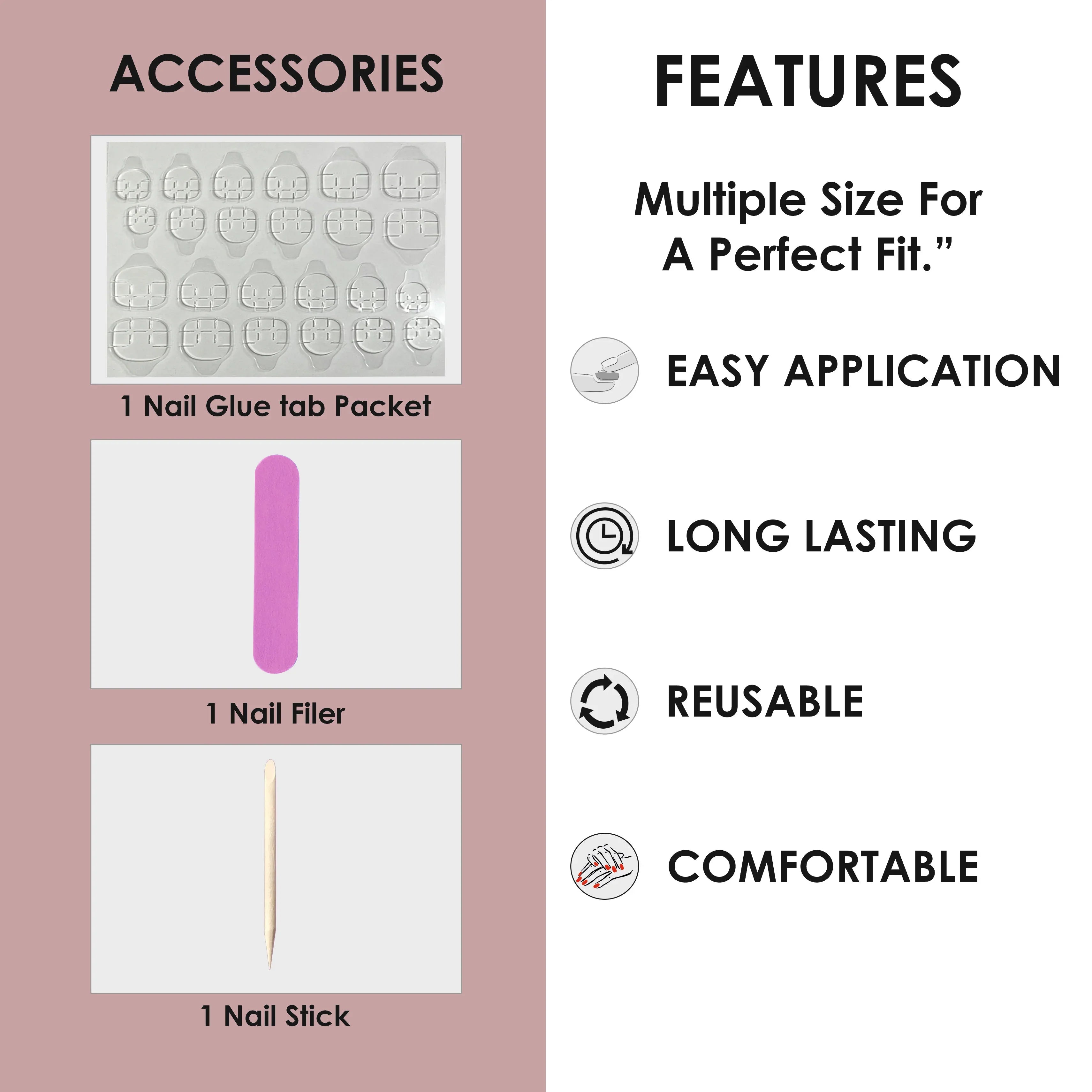 Glossy Solid Color Nails Oval(SPN527-SPN552) - Shills Professional