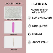 Glossy Solid Color Nails Oval(SPN527-SPN552) - Shills Professional