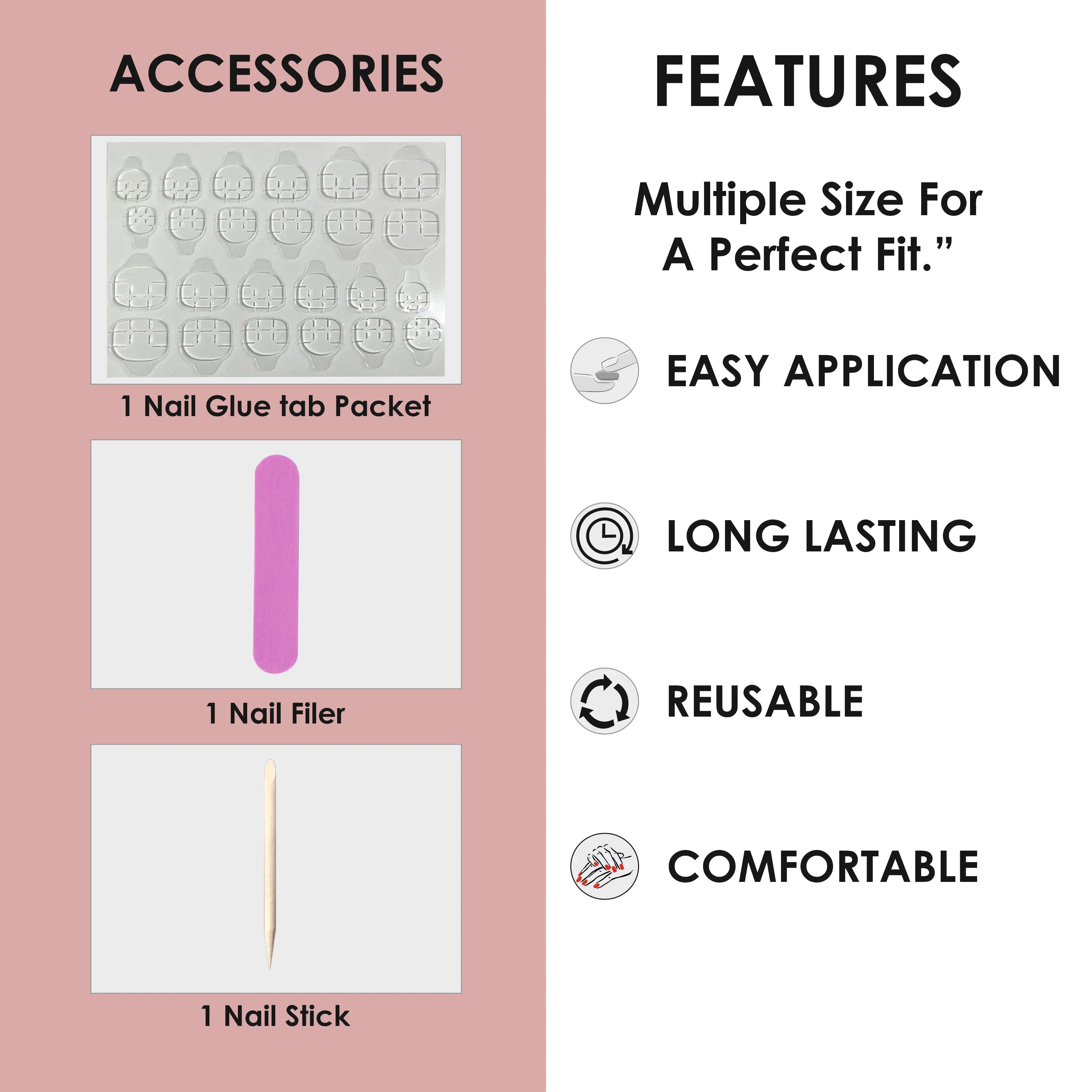 Glossy Solid Color Nails Oval(SPN527-SPN552) - Shills Professional