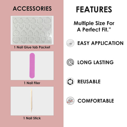 Glossy Solid Color Nails Oval(SPN527-SPN552) - Shills Professional